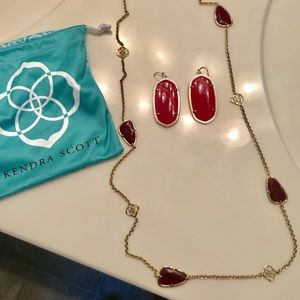 Authentic Kendra Scott Set - Berry Color